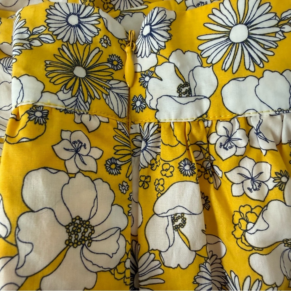 NWT ModCloth “Days In Doll Valley” Yellow Daisy Print Floral Tiered Skirt Size 6 - Picture 7 of 15